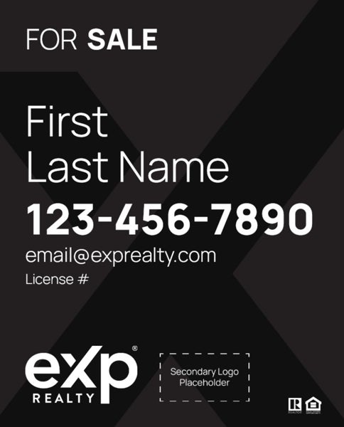 Picture of Dual Branded Large Name, No Photo Black