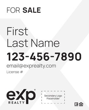 Picture of Dual Branded Large Name, No Photo White