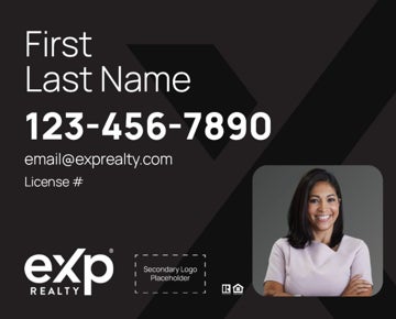 Picture of Dual Branded Large Name, Boxed Photo Black