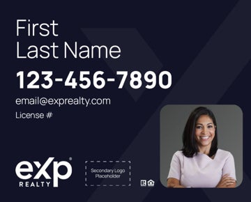 Picture of Dual Branded Large Name, Boxed Photo Navy