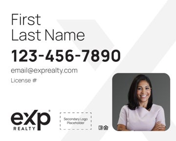 Picture of Dual Branded Large Name, Boxed Photo White