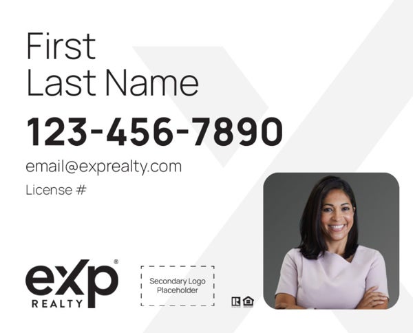 Picture of Dual Branded Large Name, Boxed Photo White