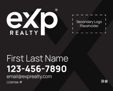 Picture of Dual Branded Large Logo, No Photo Black