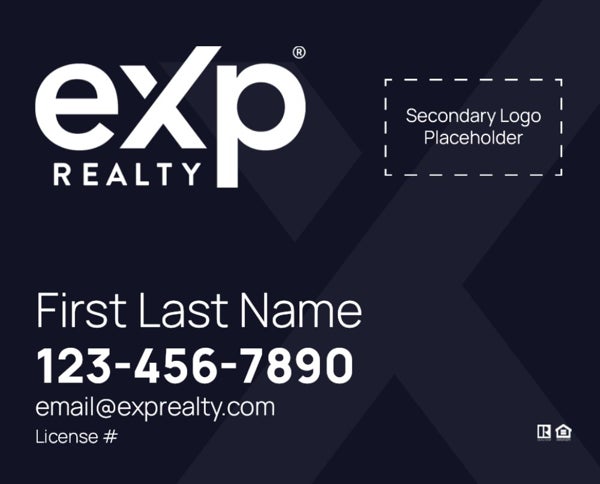 Picture of Dual Branded Large Logo, No Photo Navy