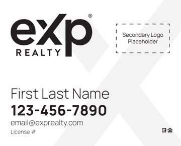 Picture of Dual Branded Large Logo, No Photo White