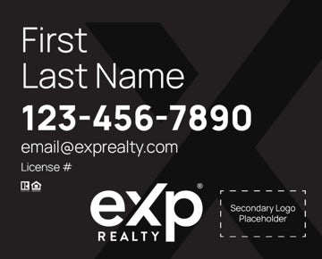 Picture of Dual Branded Large Name, No Photo Black