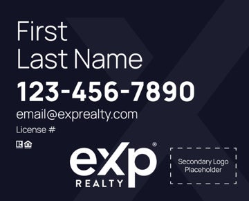 Picture of Dual Branded Large Name, No Photo Navy
