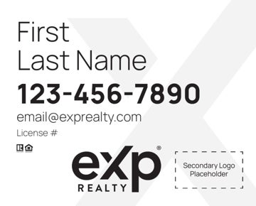 Picture of Dual Branded Large Name, No Photo White