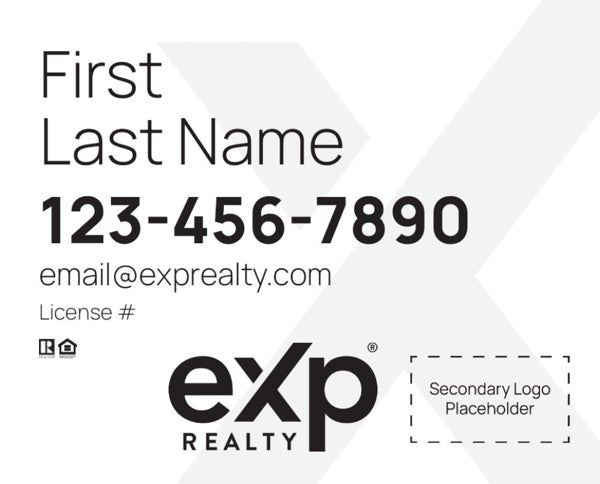 Picture of Dual Branded Large Name, No Photo White