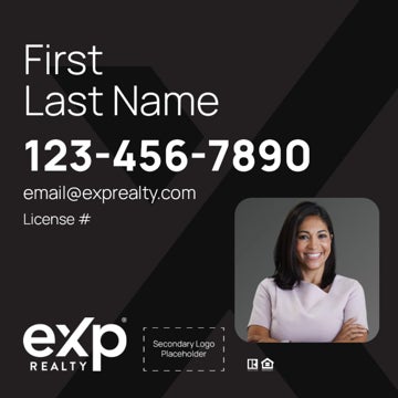 Picture of Dual Branded Large Name, Boxed Photo Black