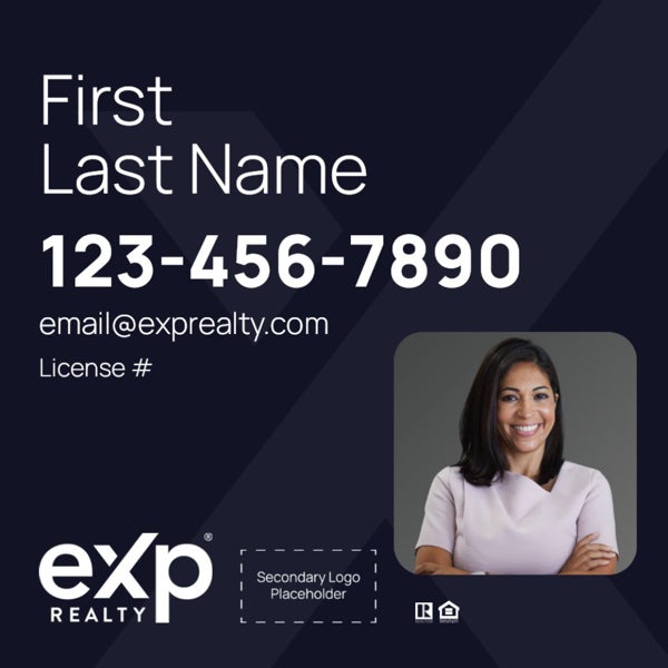 Picture of Dual Branded Large Name, Boxed Photo Navy