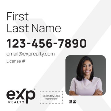 Picture of Dual Branded Large Name, Boxed Photo White