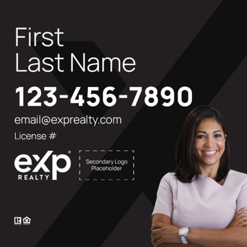 Picture of Dual Branded Large Name, Large Photo Black