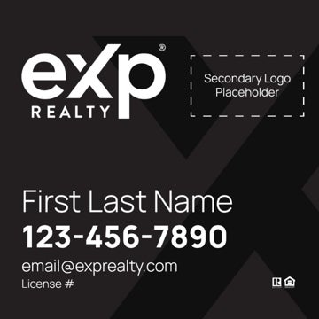 Picture of Dual Branded Large Logo, No Photo Black