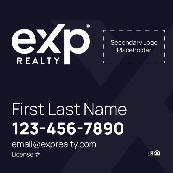 Picture of Dual Branded Large Logo, No Photo Navy