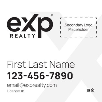 Picture of Dual Branded Large Logo, No Photo White