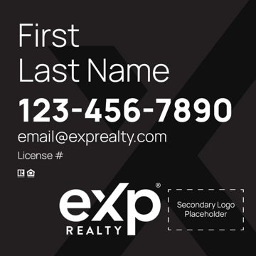 Picture of Dual Branded Large Name, No Photo Black