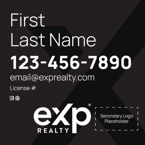 Picture of Dual Branded Large Name, No Photo Black