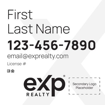 Picture of Dual Branded Large Name, No Photo White