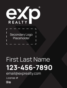 Picture of Dual Branded Large Logo, No Photo Black