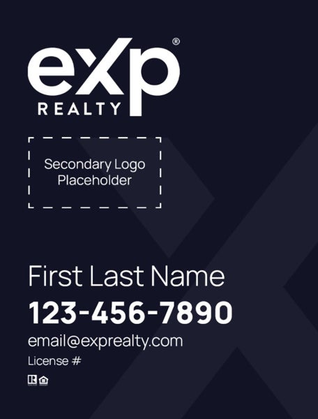 Picture of Dual Branded Large Logo, No Photo Navy