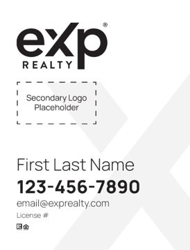 Picture of Dual Branded Large Logo, No Photo White