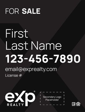 Picture of Dual Branded Large Name, No Photo Black