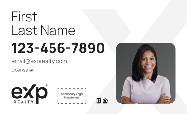 Picture of Dual Branded Large Name, Boxed Photo White