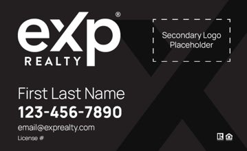 Picture of Dual Branded Large Logo, No Photo Black