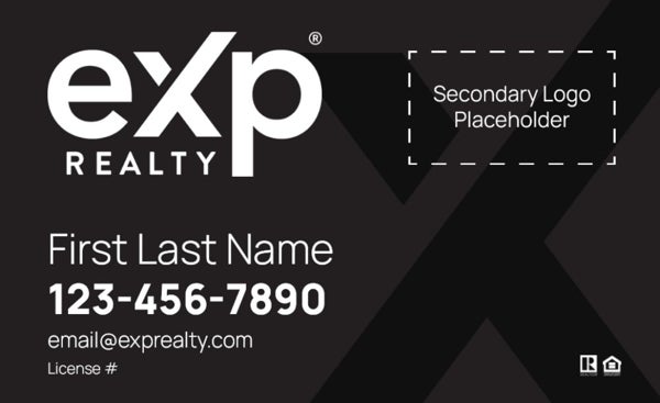 Picture of Dual Branded Large Logo, No Photo Black