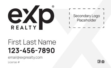 Picture of Dual Branded Large Logo, No Photo White