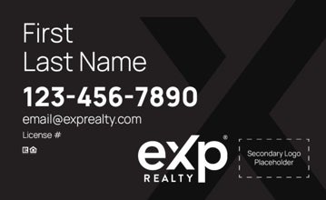 Picture of Dual Branded Large Name, No Photo Black