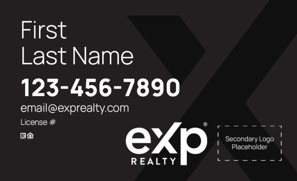 Picture of Dual Branded Large Name, No Photo Black