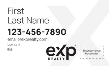 Picture of Dual Branded Large Name, No Photo White