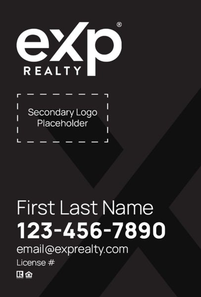 Picture of Dual Branded Large Logo, No Photo Black