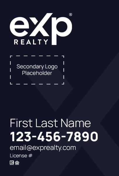 Picture of Dual Branded Large Logo, No Photo Navy