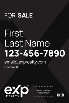 Picture of Dual Branded Large Name, No Photo Black