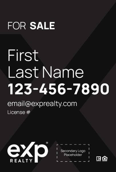 Picture of Dual Branded Large Name, No Photo Black