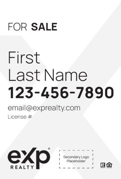 Picture of Dual Branded Large Name, No Photo White