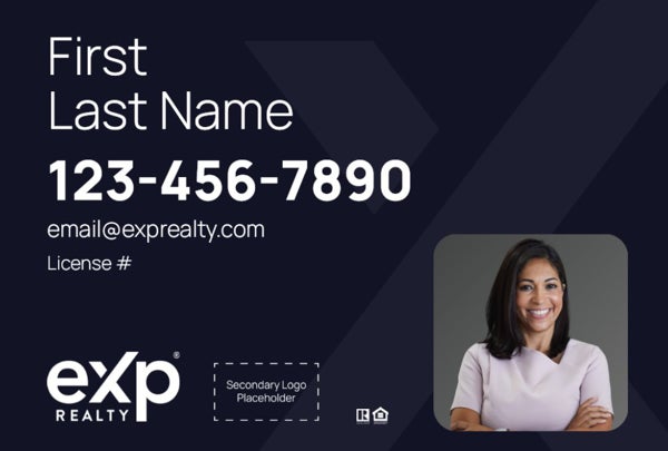 Picture of Dual Branded Large Name, Boxed Photo Navy