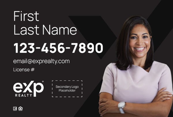 Picture of Dual Branded Large Name, Large Photo Black