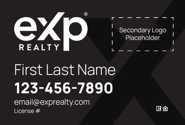 Picture of Dual Branded Large Logo, No Photo Black