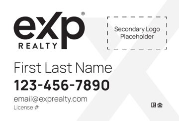 Picture of Dual Branded Large Logo, No Photo White