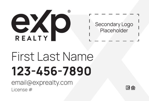 Picture of Dual Branded Large Logo, No Photo White