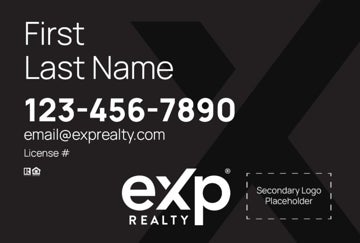 Picture of Dual Branded Large Name, No Photo Black
