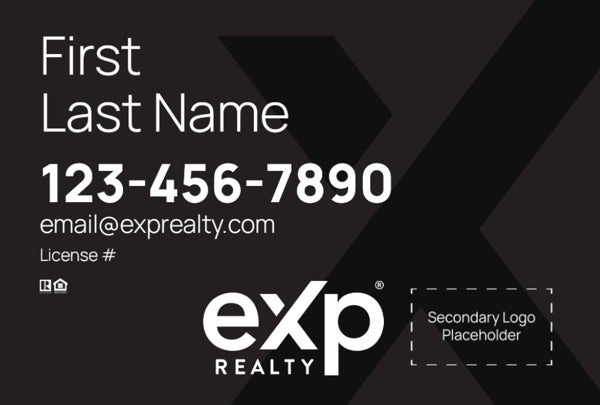 Picture of Dual Branded Large Name, No Photo Black