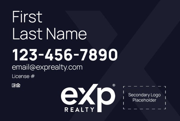 Picture of Dual Branded Large Name, No Photo Navy