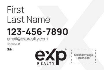 Picture of Dual Branded Large Name, No Photo White