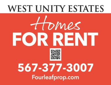Picture of West Unity Estates Homes For Rent - 18" x 24"