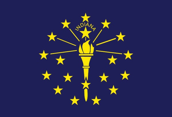 Picture of Indiana Flag - 12" x 18" Non Auto Magnet